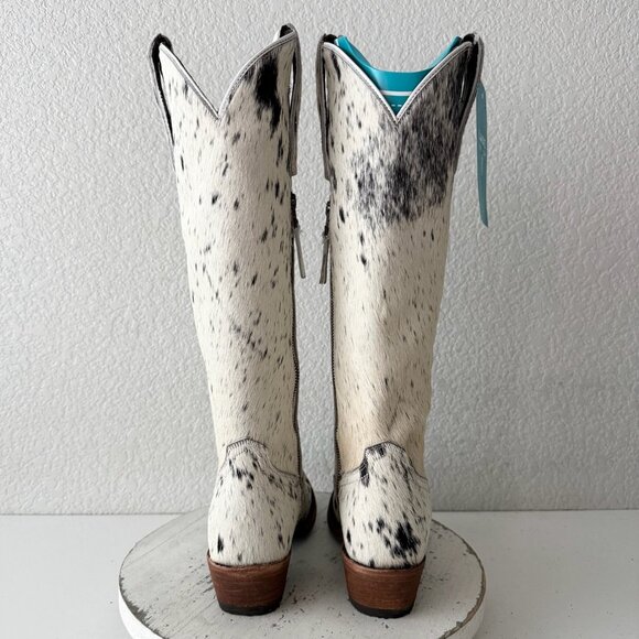 Lane Boots Womens Cowhide Cowboy Boots Tall Brown Western Cow Skin Size 6.5 NEW - Picture 4 of 13